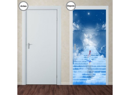 PAINEL FOTOGRÁFICO PARA PORTA, ESCADA PARA O CÉU